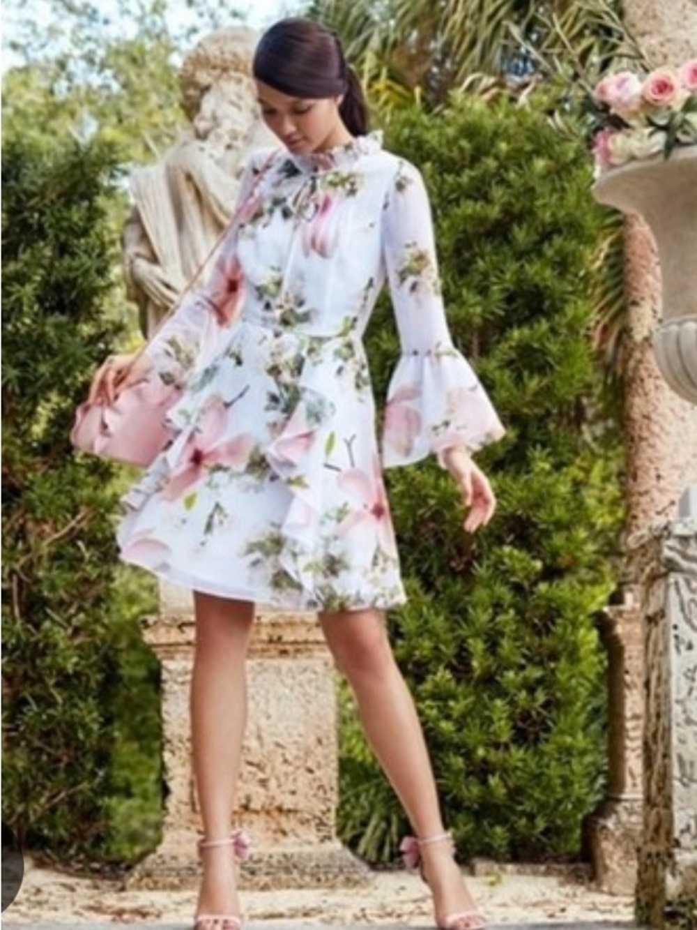 TED BAKER BECCAA Ruffle Dress Size US 6